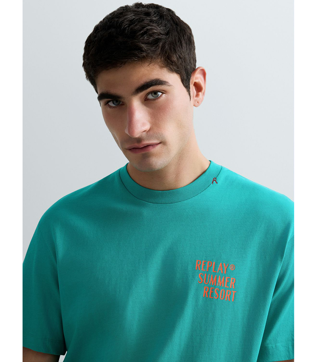 ヘビーコットンジャージーSICILYプリントTシャツ 詳細画像 エメラルド 6